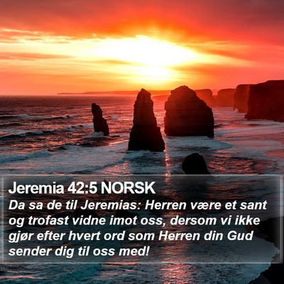 Jeremia 42:5 NORSK Bible Verse Image