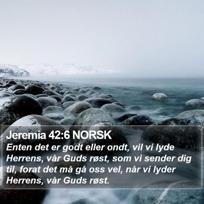 Jeremia 42:6 NORSK Bible Verse Image