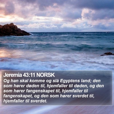 Jeremia 43:11 NORSK Bible Verse Image