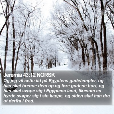 Jeremia 43:12 NORSK Bible Verse Image