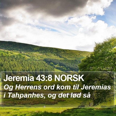 Jeremia 43:8 NORSK Bible Verse Image