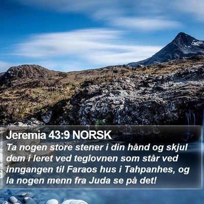 Jeremia 43:9 NORSK Bible Verse Image