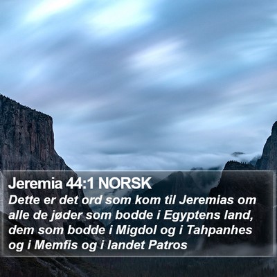 Jeremia 44:1 NORSK Bible Verse Image