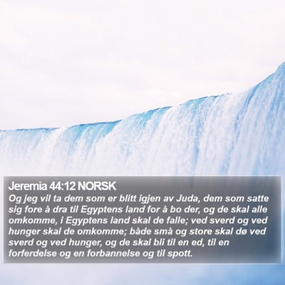 Jeremia 44:12 NORSK Bible Verse Image