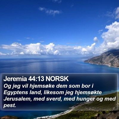 Jeremia 44:13 NORSK Bible Verse Image