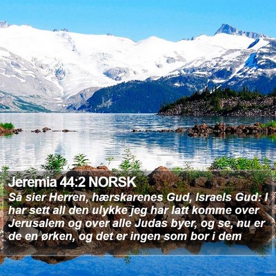 Jeremia 44:2 NORSK Bible Verse Image
