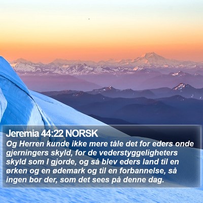 Jeremia 44:22 NORSK Bible Verse Image