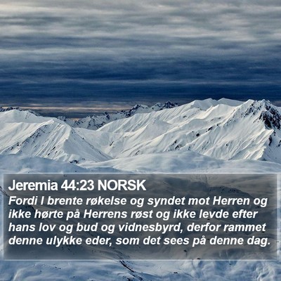 Jeremia 44:23 NORSK Bible Verse Image