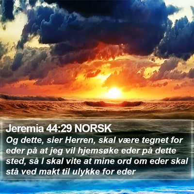 Jeremia 44:29 NORSK Bible Verse Image