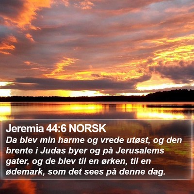 Jeremia 44:6 NORSK Bible Verse Image