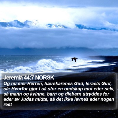 Jeremia 44:7 NORSK Bible Verse Image