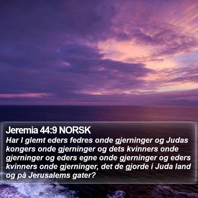 Jeremia 44:9 NORSK Bible Verse Image