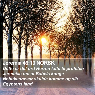 Jeremia 46:13 NORSK Bible Verse Image