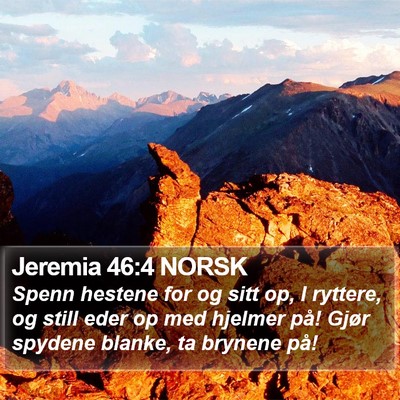 Jeremia 46:4 NORSK Bible Verse Image