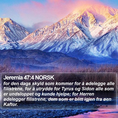 Jeremia 47:4 NORSK Bible Verse Image