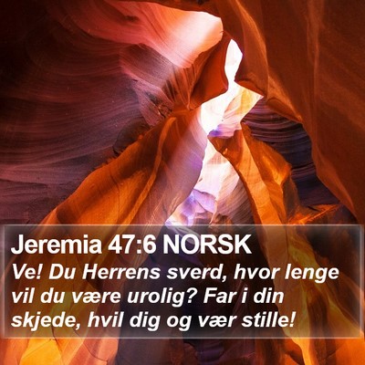 Jeremia 47:6 NORSK Bible Verse Image