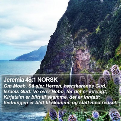 Jeremia 48:1 NORSK Bible Verse Image