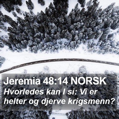 Jeremia 48:14 NORSK Bible Verse Image