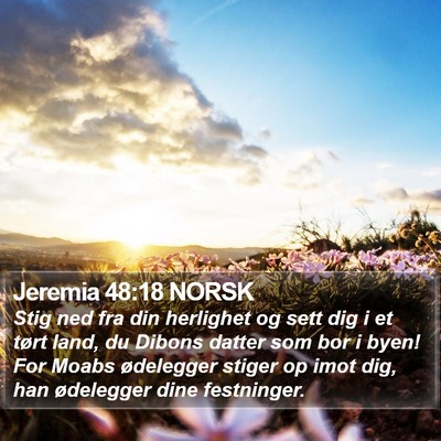 Jeremia 48:18 NORSK Bible Verse Image