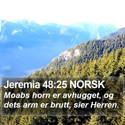 Jeremia 48:25 NORSK Bible Verse Image