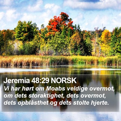 Jeremia 48:29 NORSK Bible Verse Image