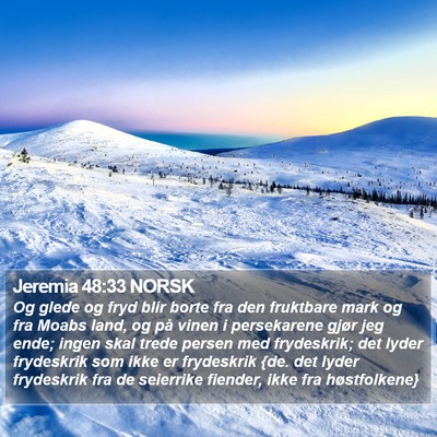 Jeremia 48:33 NORSK Bible Verse Image