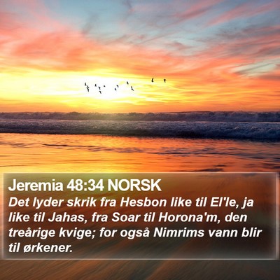 Jeremia 48:34 NORSK Bible Verse Image