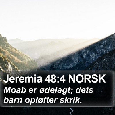Jeremia 48:4 NORSK Bible Verse Image