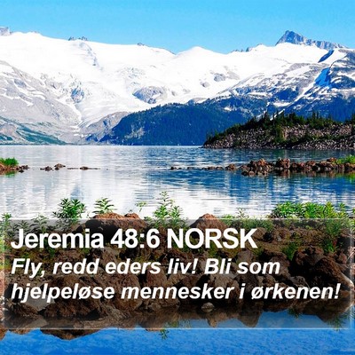 Jeremia 48:6 NORSK Bible Verse Image