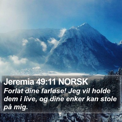 Jeremia 49:11 NORSK Bible Verse Image