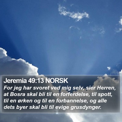 Jeremia 49:13 NORSK Bible Verse Image