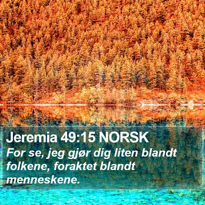 Jeremia 49:15 NORSK Bible Verse Image