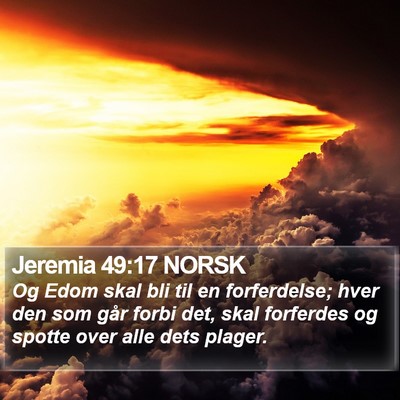 Jeremia 49:17 NORSK Bible Verse Image