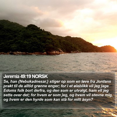 Jeremia 49:19 NORSK Bible Verse Image