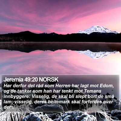 Jeremia 49:20 NORSK Bible Verse Image
