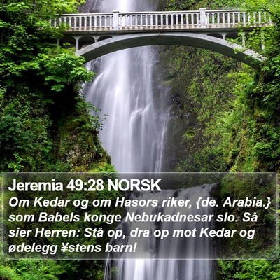 Jeremia 49:28 NORSK Bible Verse Image