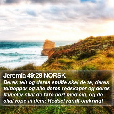 Jeremia 49:29 NORSK Bible Verse Image