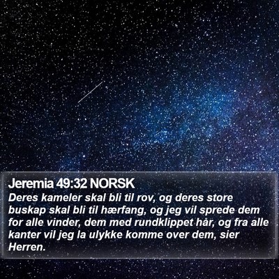 Jeremia 49:32 NORSK Bible Verse Image
