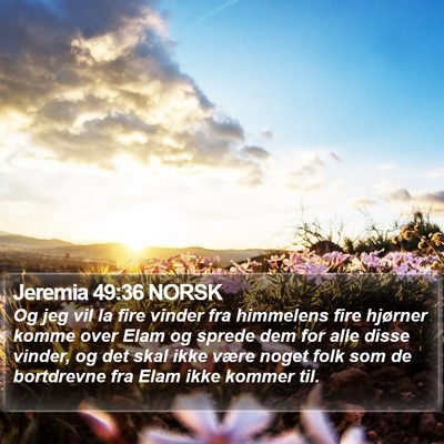 Jeremia 49:36 NORSK Bible Verse Image