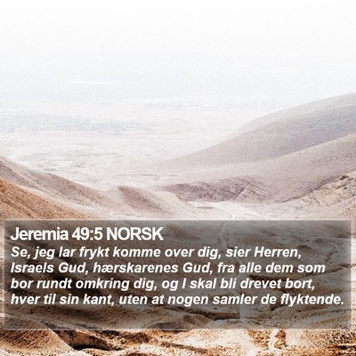 Jeremia 49:5 NORSK Bible Verse Image