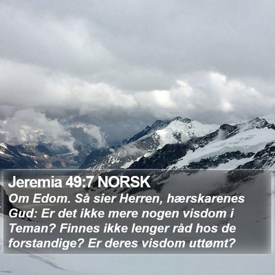 Jeremia 49:7 NORSK Bible Verse Image