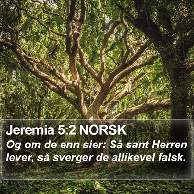 Jeremia 5:2 NORSK Bible Verse Image