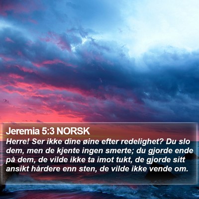 Jeremia 5:3 NORSK Bible Verse Image
