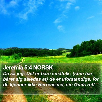 Jeremia 5:4 NORSK Bible Verse Image