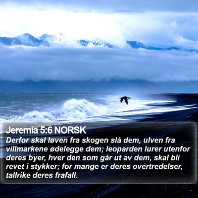 Jeremia 5:6 NORSK Bible Verse Image