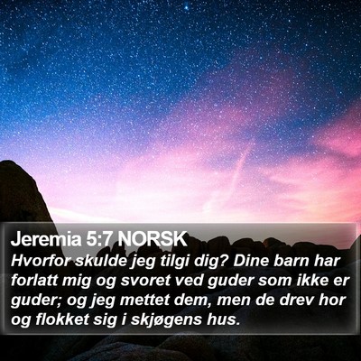 Jeremia 5:7 NORSK Bible Verse Image