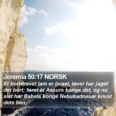 Jeremia 50:17 NORSK Bible Verse Image