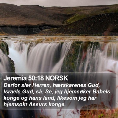 Jeremia 50:18 NORSK Bible Verse Image
