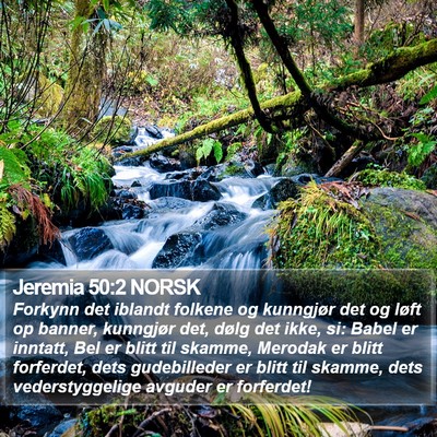 Jeremia 50:2 NORSK Bible Verse Image