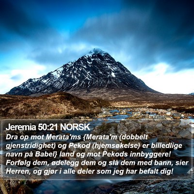 Jeremia 50:21 NORSK Bible Verse Image